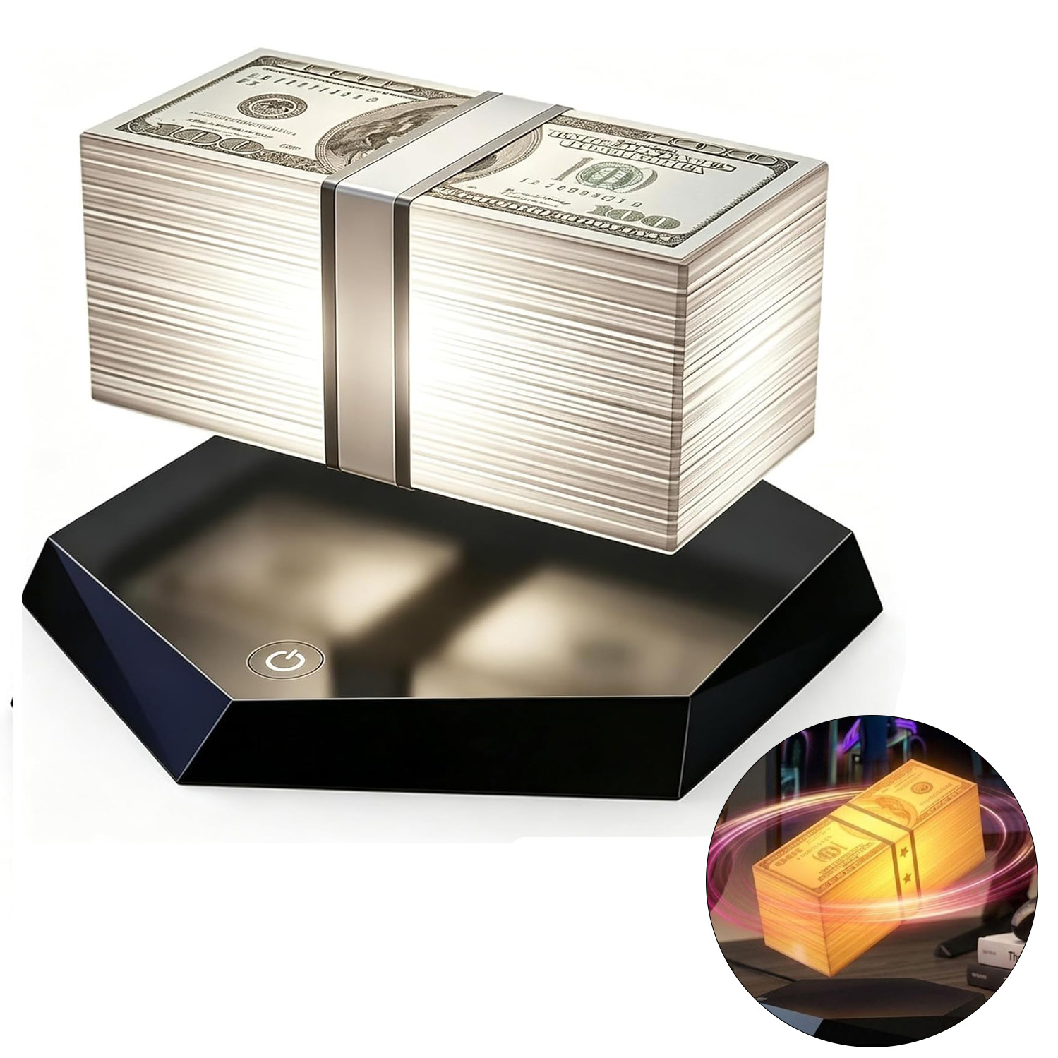 Led Moon Lamp - Magnetic Levitation Game Cash Lamp 360°