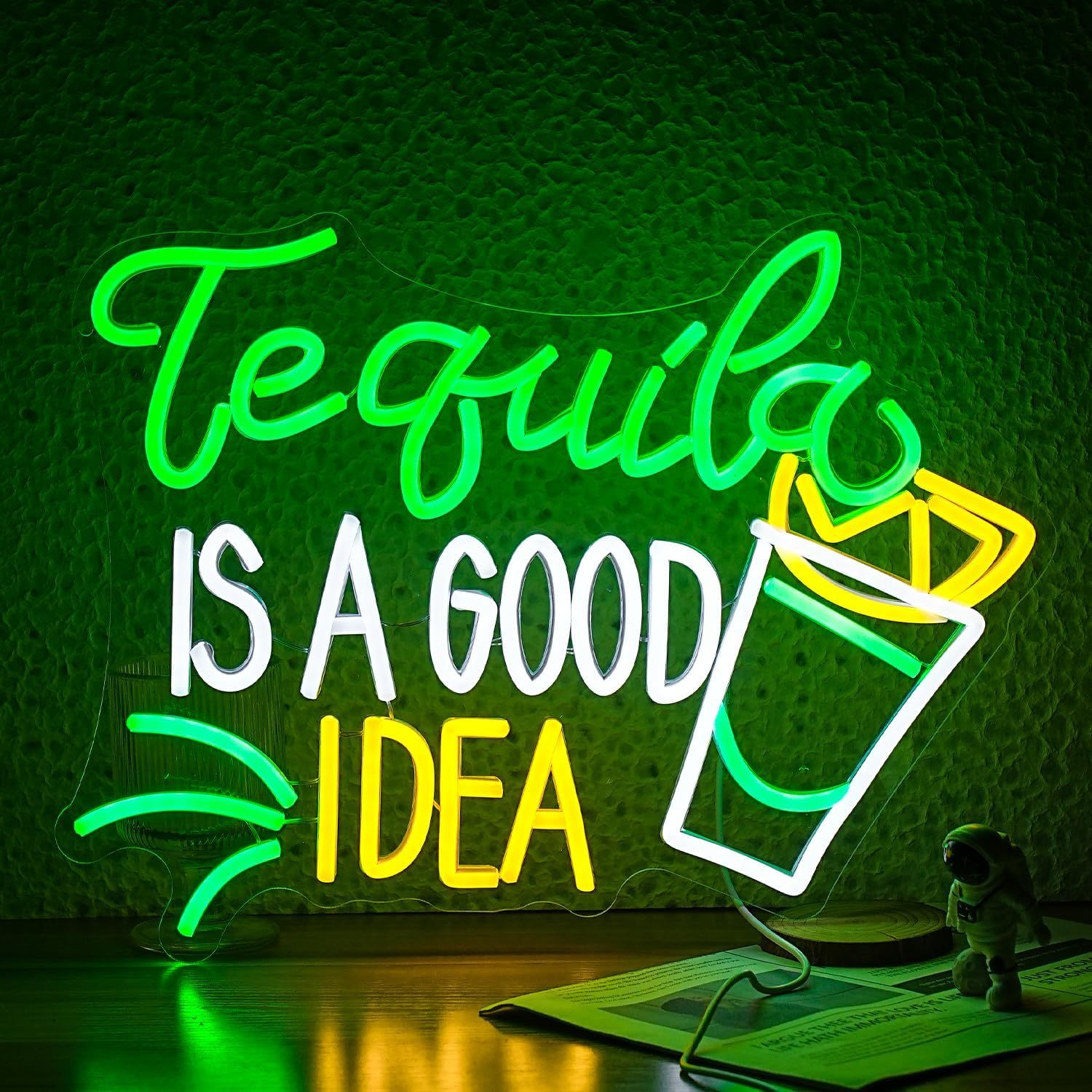 Outdoor Lighting Decor Ideas - Tequila Is A Good Idea Neon