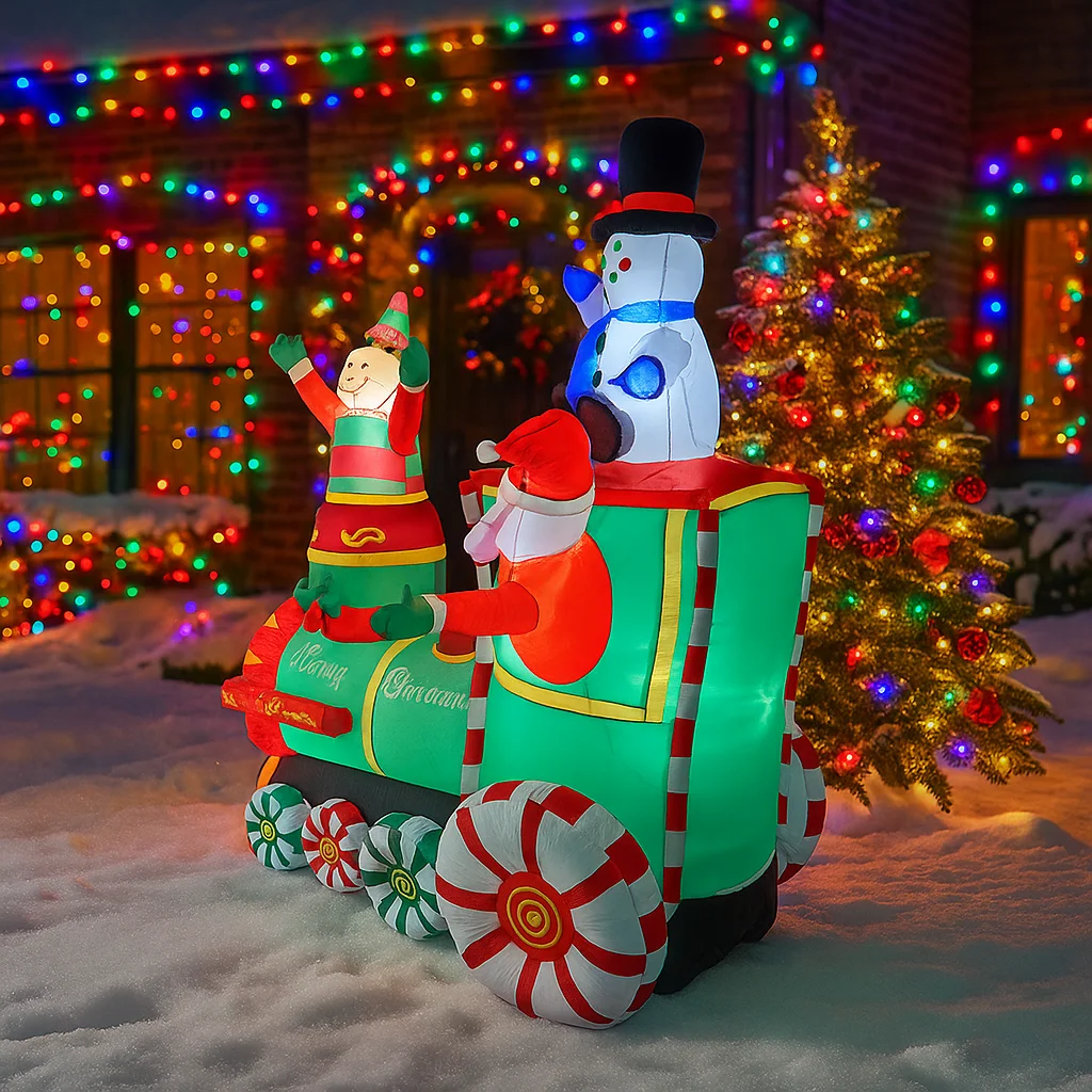 1.8M/5.9FT Inflatable Santa Cl - Santa'S Elves Holiday Lighting & Decor Llc recension och pris
