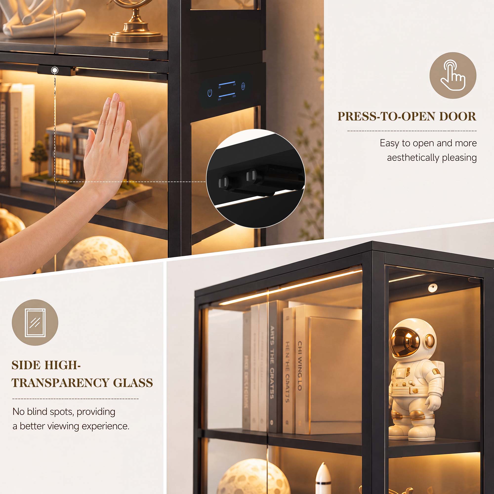 TCGBKAF 5‑Tier Display Cabinet - Home Lighting And Decor recension och pris