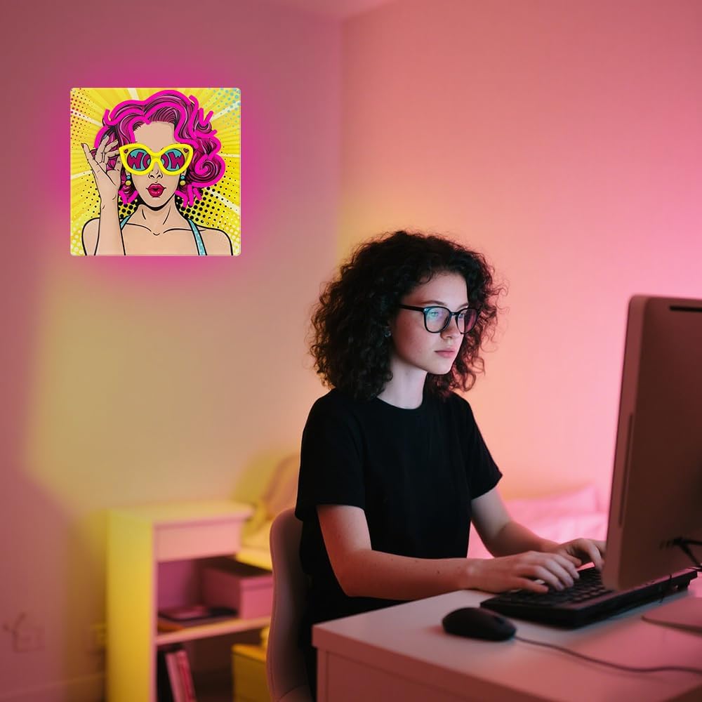 Wow Lady Neon Signs for Wall D - Lighting Decor Wow recension och pris