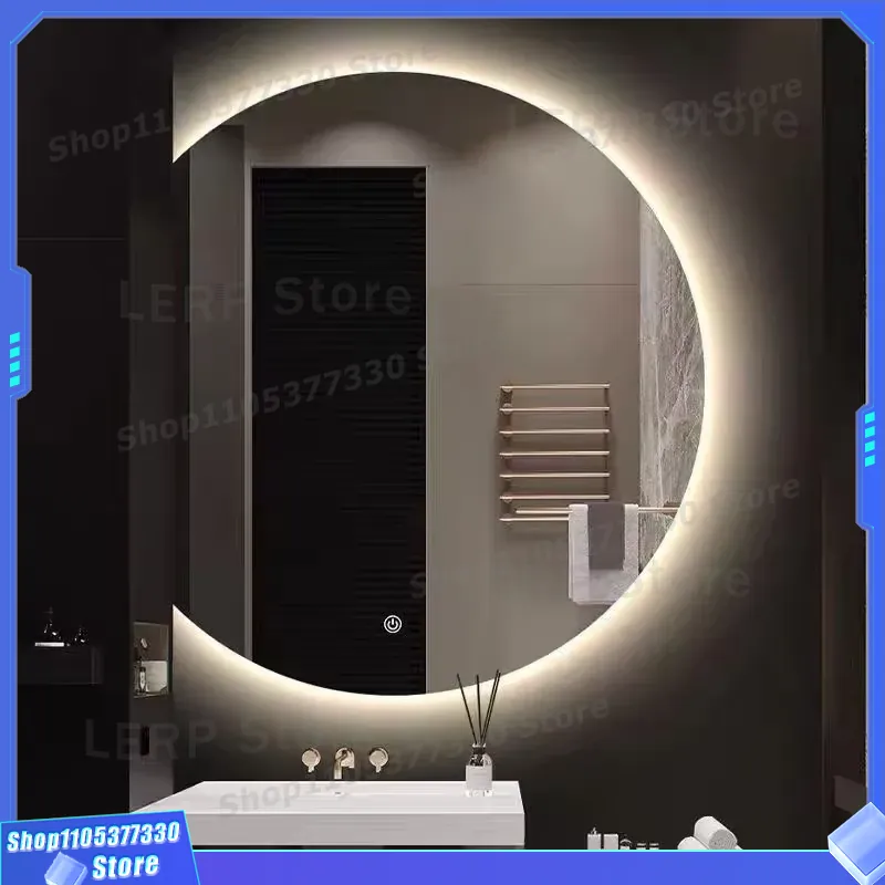 Modern LED Wall Mirror Semicir - Decor Lighting Solution recension och pris