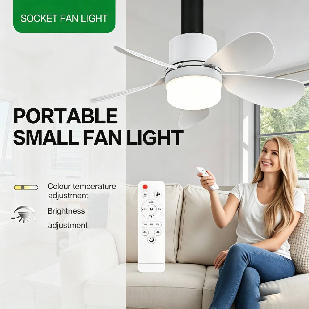 Socket Fan Light with Remote,  - Home Lighting And Decor recension och pris