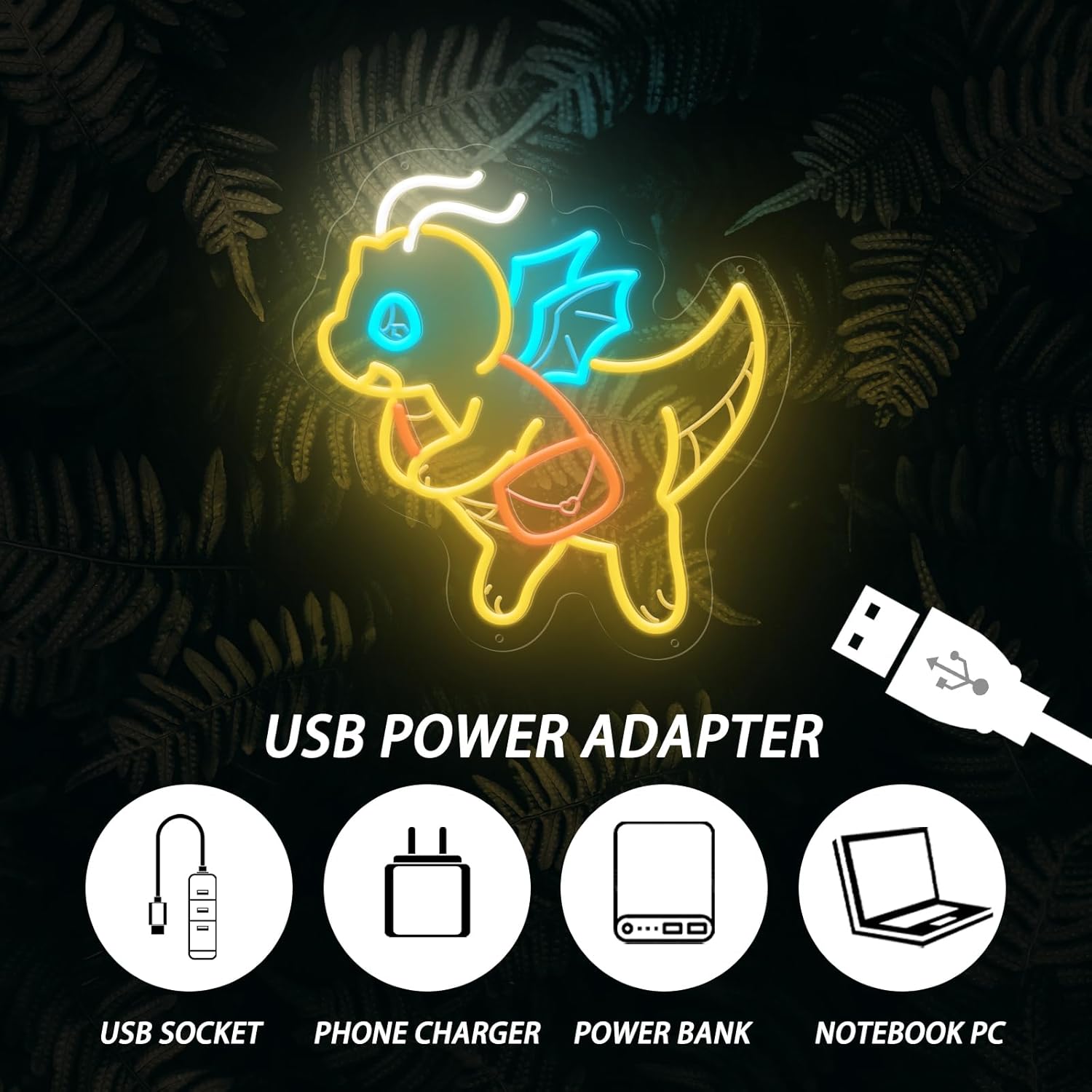USB Dimmable Cute Dinosaur Neo - Outdoor Lighting Decor Ideas recension och pris