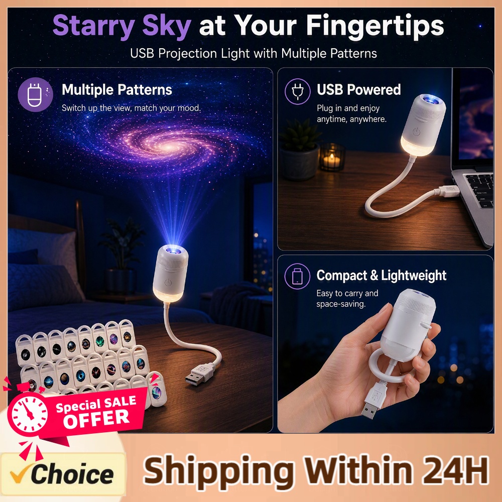 USB Starry Sky Projector Lamp  - Home Lighting And Decor recension och pris