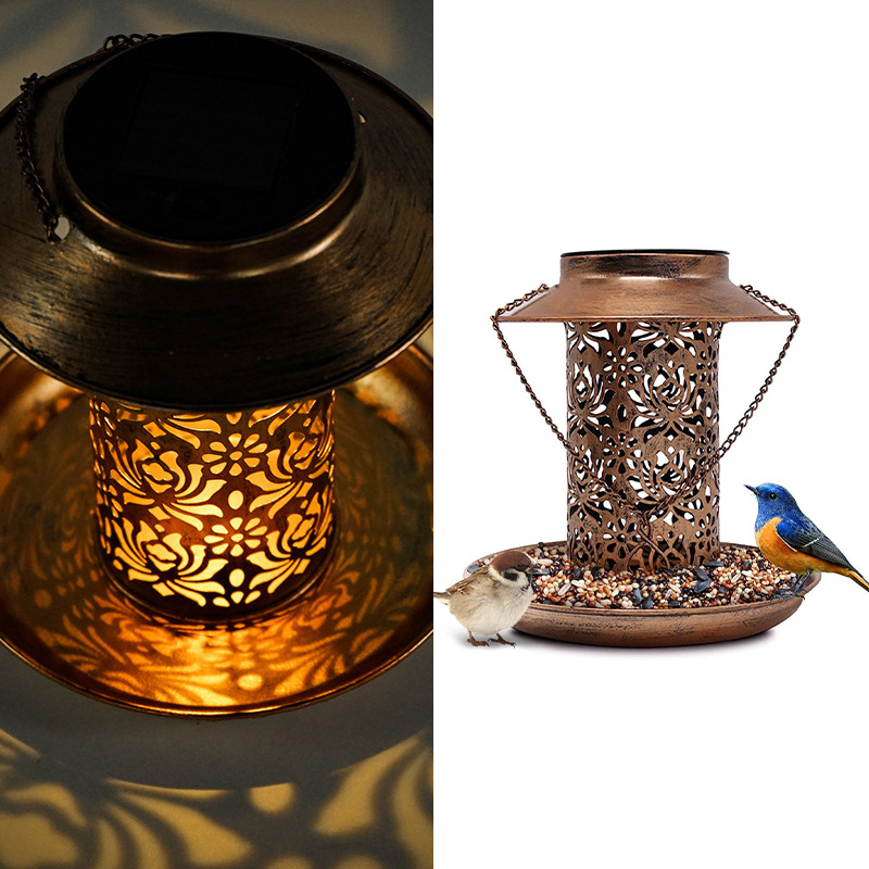 Solar Bird Feeder Metal Outdoo - Outdoor Lighting Decor Ideas recension och pris