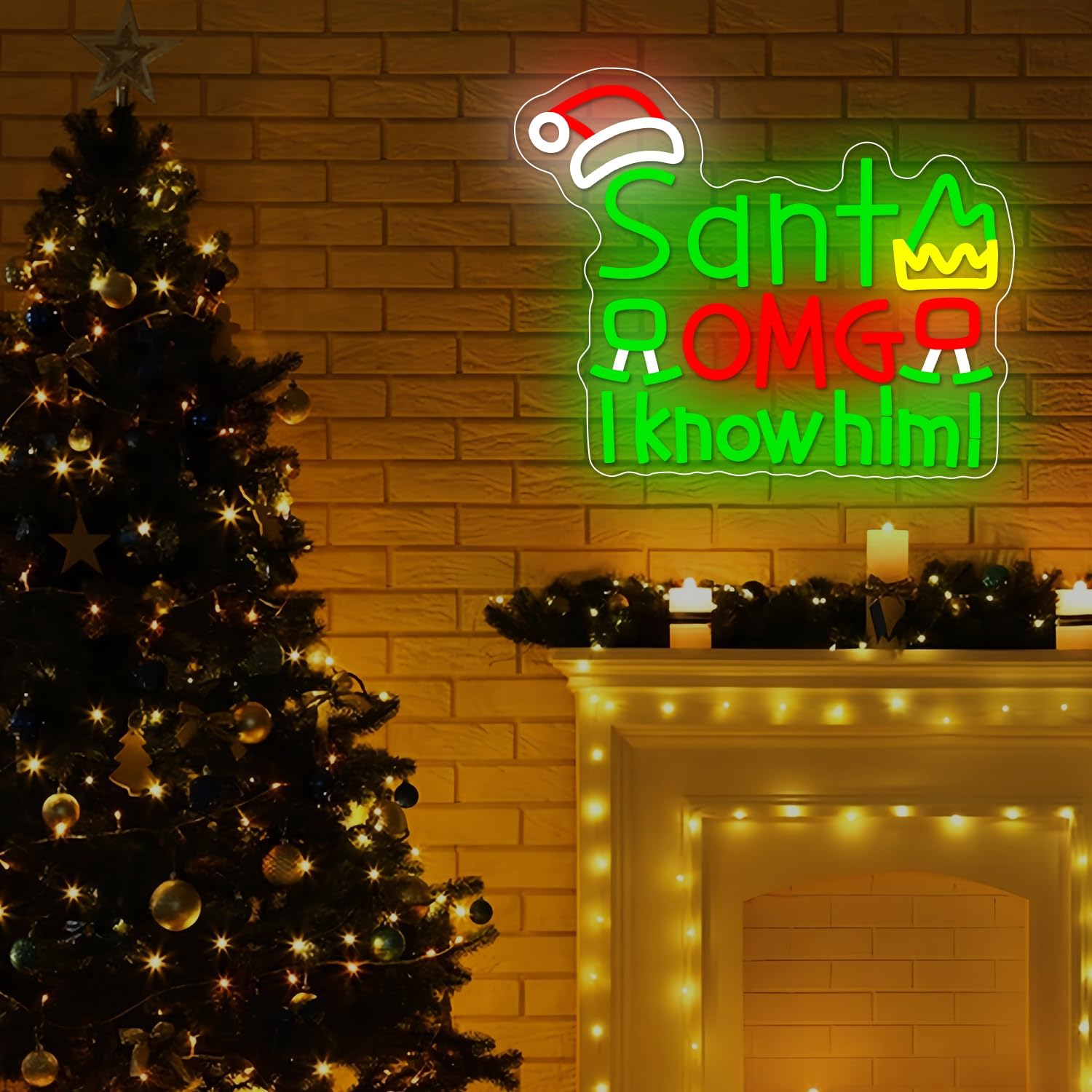 USB Santa OMG I Know Him Neon  - Santa'S Elves Holiday Lighting & Decor Llc recension och pris