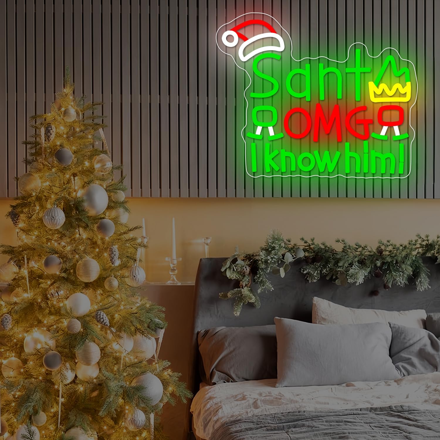 USB Santa OMG I Know Him Neon  - Santa'S Elves Holiday Lighting & Decor Llc recension och pris