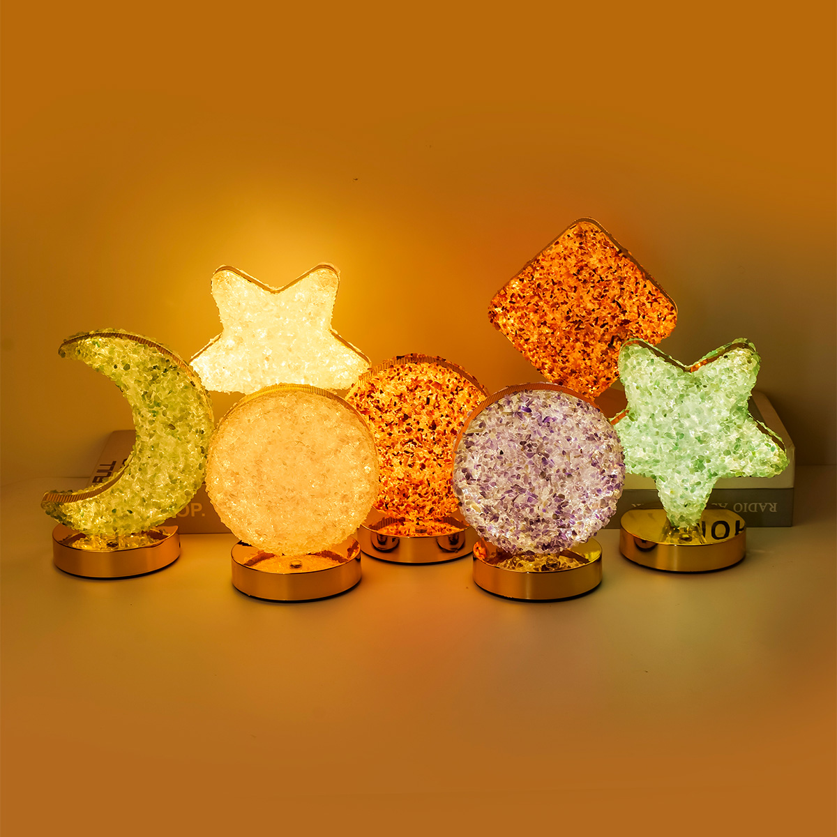 Natural Crystal Gravel LED Nig - Led Moon Lamp recension och pris