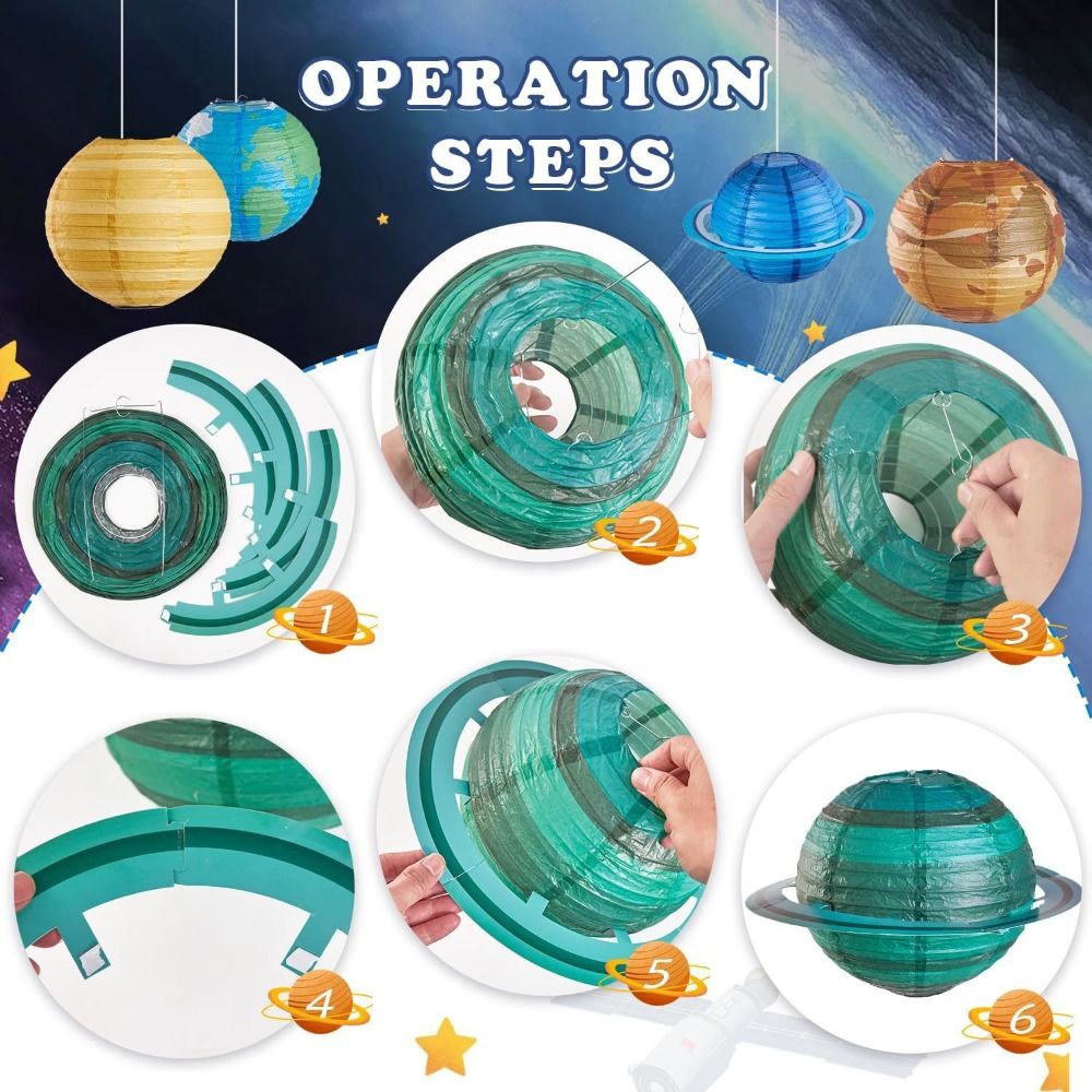 Foldable Hanging Planet Paper  - Lantern Paper Solar recension och pris