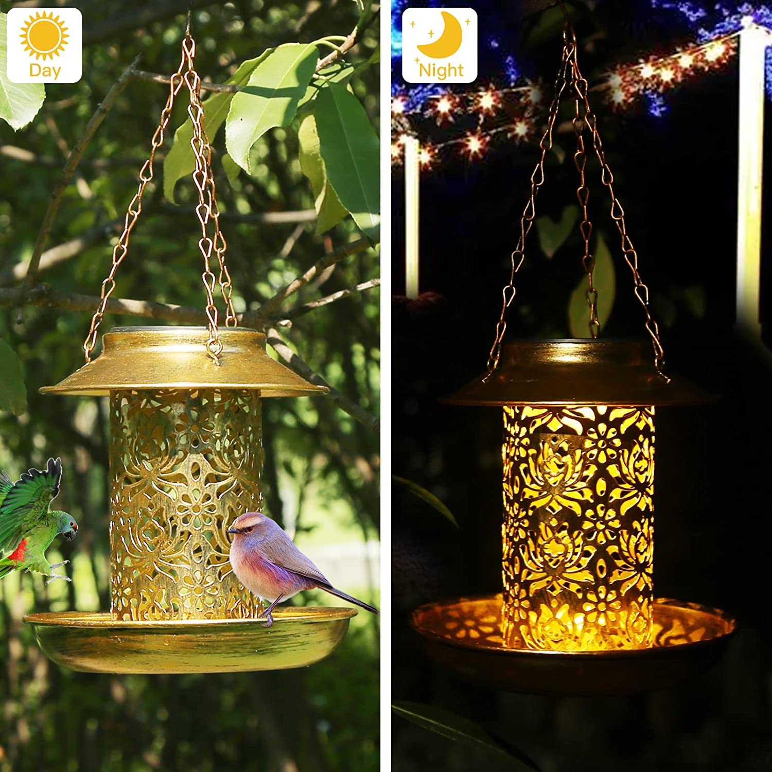 Solar Bird Feeder Metal Outdoo - Outdoor Lighting Decor Ideas recension och pris