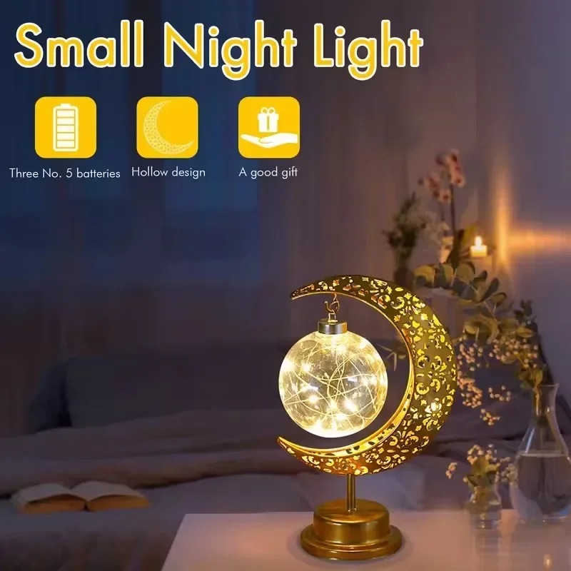 Ramadan LED Night Light Rotati - Led Moon Lamp recension och pris