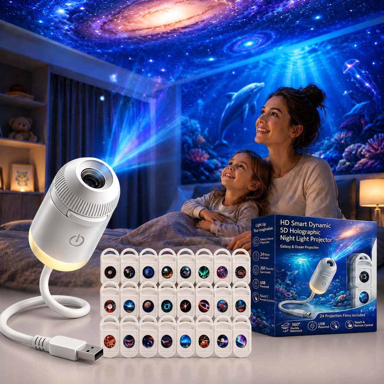 HD Smart Dynamic 5D Holographi - Home Lighting And Decor recension och pris