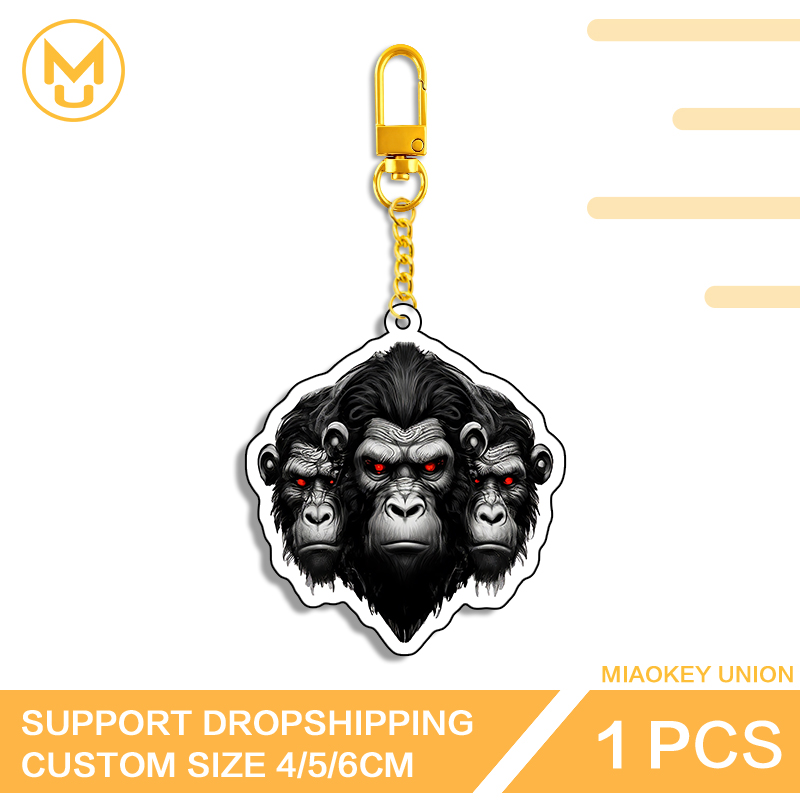 Three Chimpanzee Heads Keyring - Union Lighting & Decor Collabs recension och pris