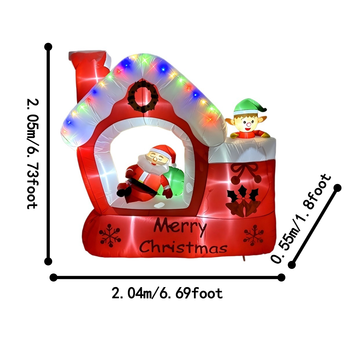 6.7FT Christmas Inflatable Orn - Santa'S Elves Holiday Lighting & Decor Llc recension och pris