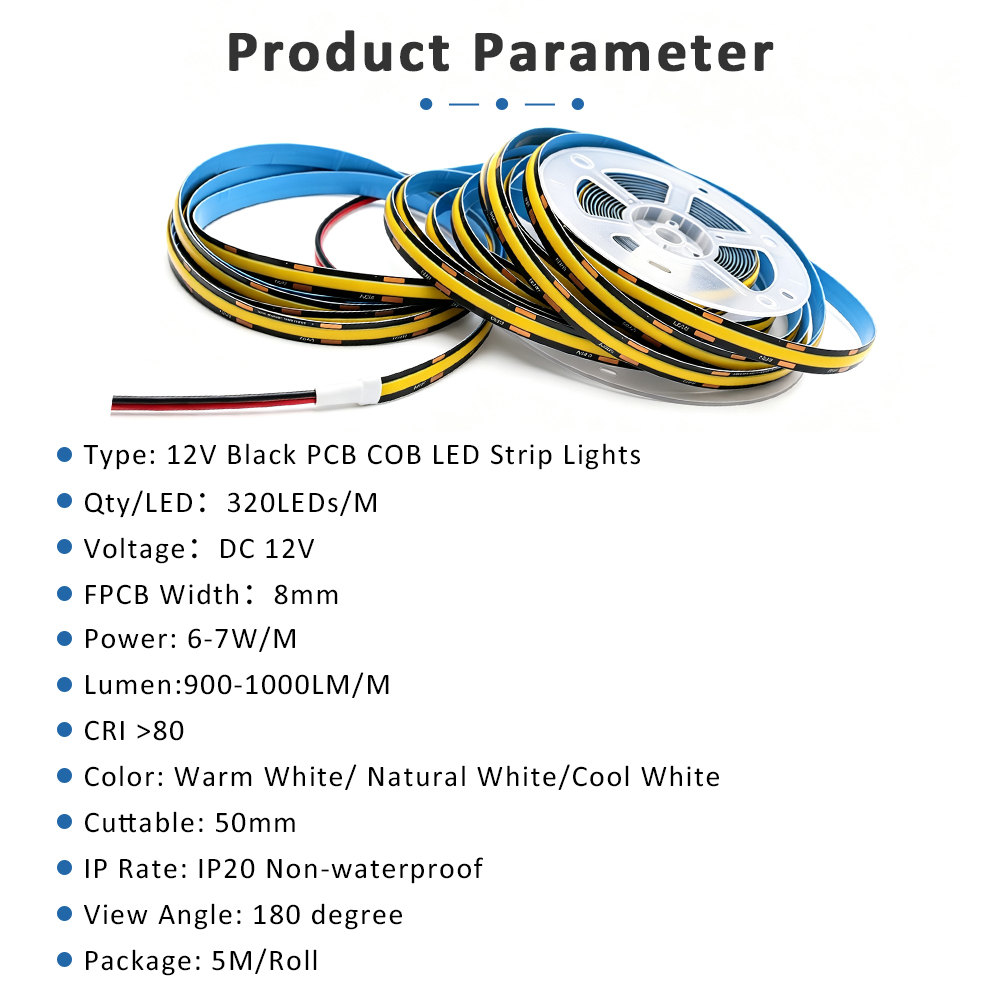 12V COB LED Strip Light 320LED - Lighting Decoration On Wall recension och pris