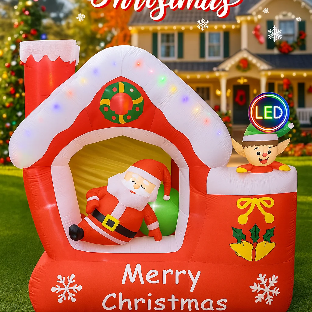 7FT Giant Christmas Inflatable - Santa'S Elves Holiday Lighting & Decor Llc recension och pris