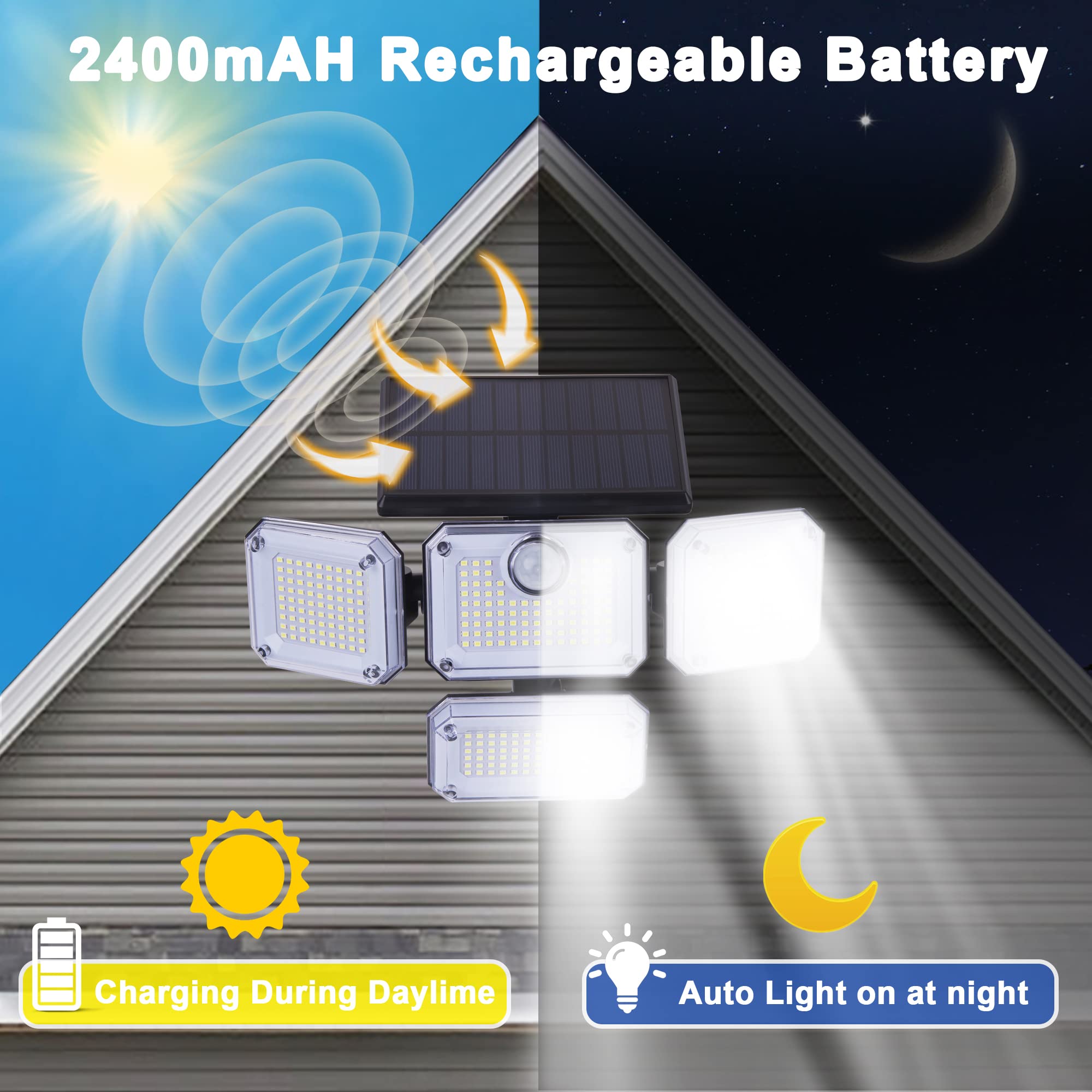 333 LED Solar Outdoor Wall Lam - Garage Lighting Decor recension och pris