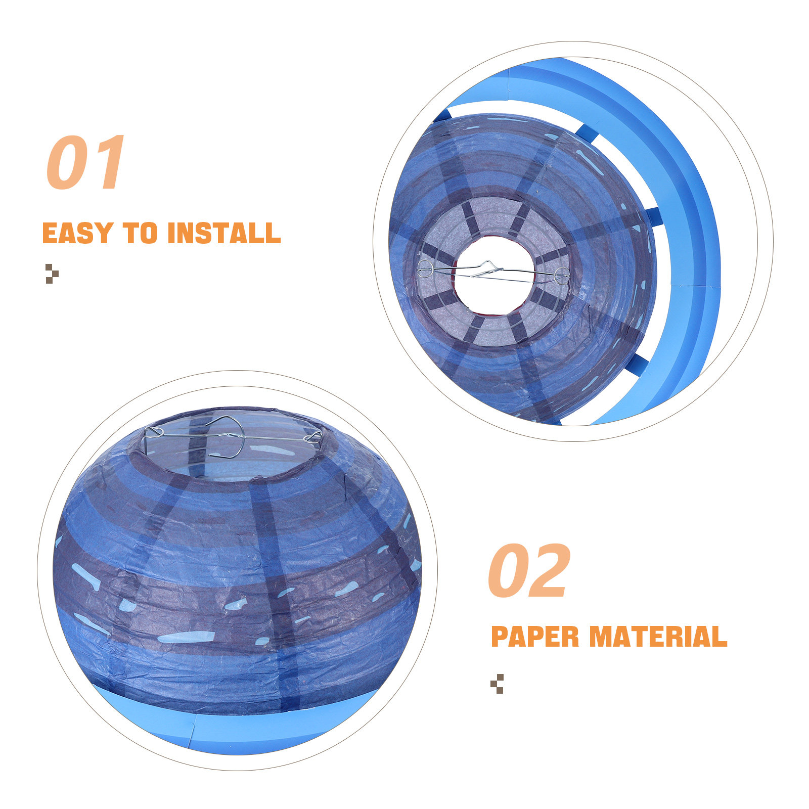 4pcs Paper Lanterns Round Shap - Lantern Paper Solar recension och pris