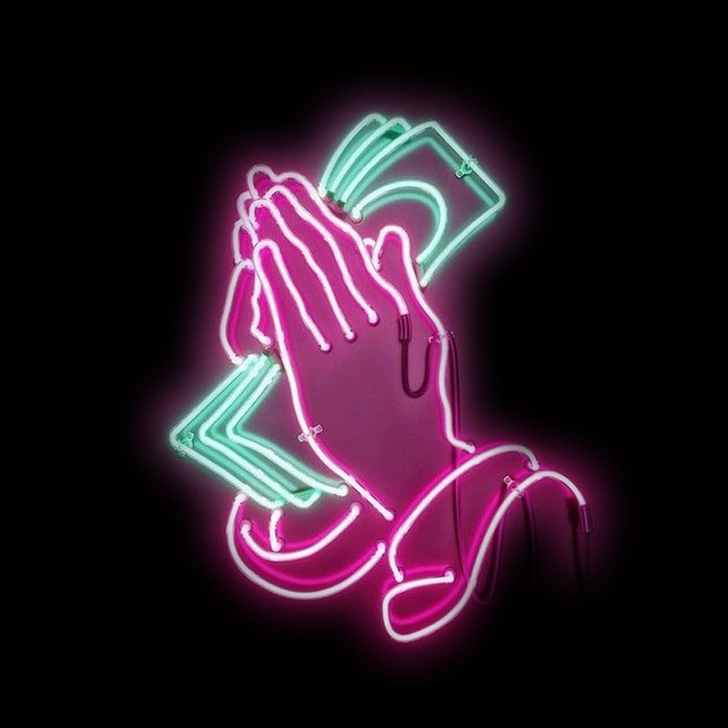 Praying Hands Neon Sign Light  - Outdoor Lighting Decor Ideas recension och pris